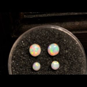 4 opal  neometal titanium threadless ends